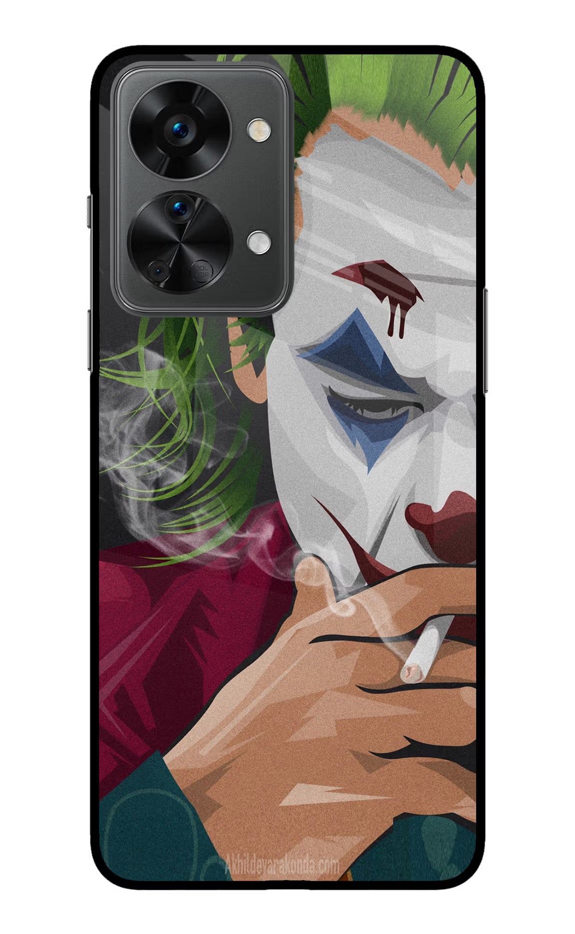 Joker Smoking OnePlus Nord 2T 5G Glass Case Back Cover by Casekaro