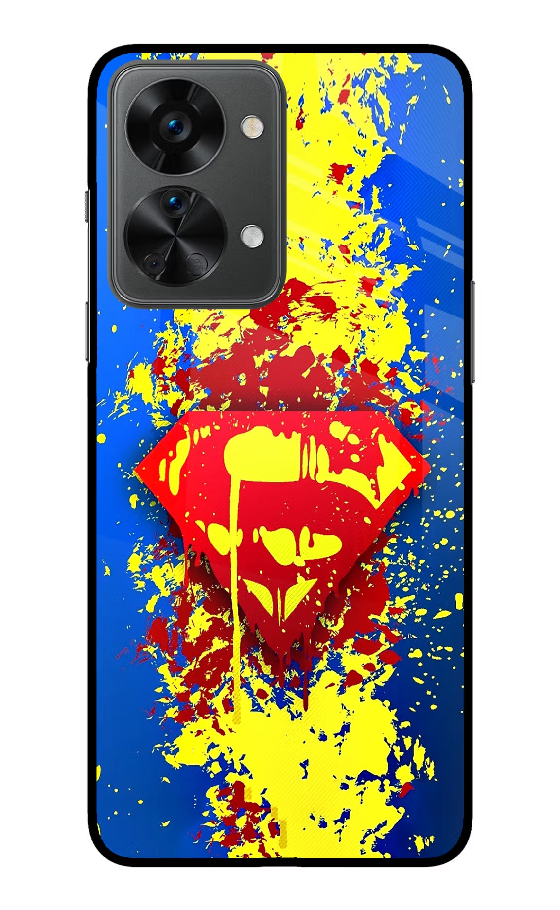 Superman logo OnePlus Nord 2T 5G Glass Case Back Cover by Casekaro