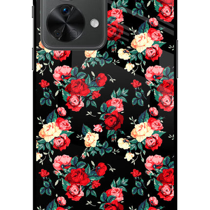 Rose Pattern OnePlus Nord 2T 5G Glass Case