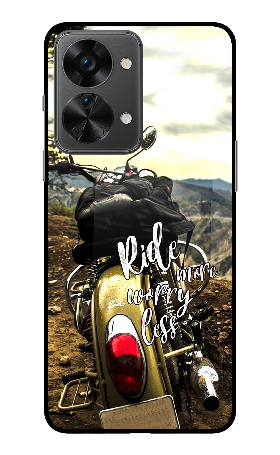 Ride More Worry Less OnePlus Nord 2T 5G Glass Case Back Cover by Casekaro