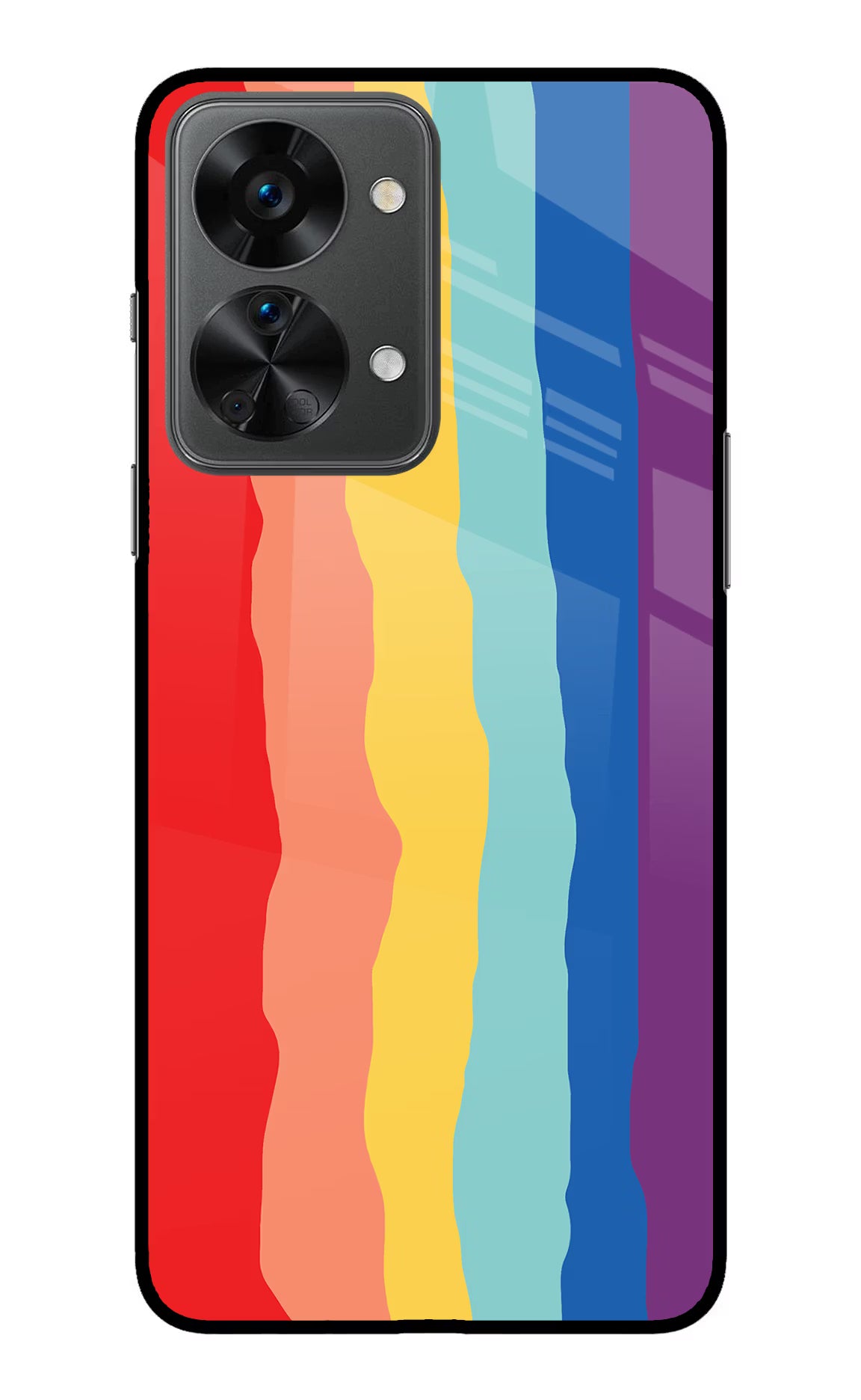 Rainbow OnePlus Nord 2T 5G Glass Case Back Cover by Casekaro