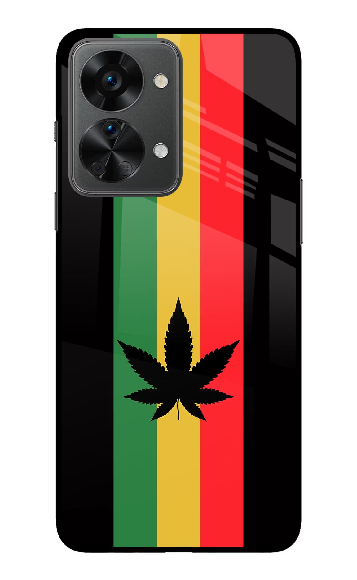 Weed Flag OnePlus Nord 2T 5G Glass Case Back Cover by Casekaro