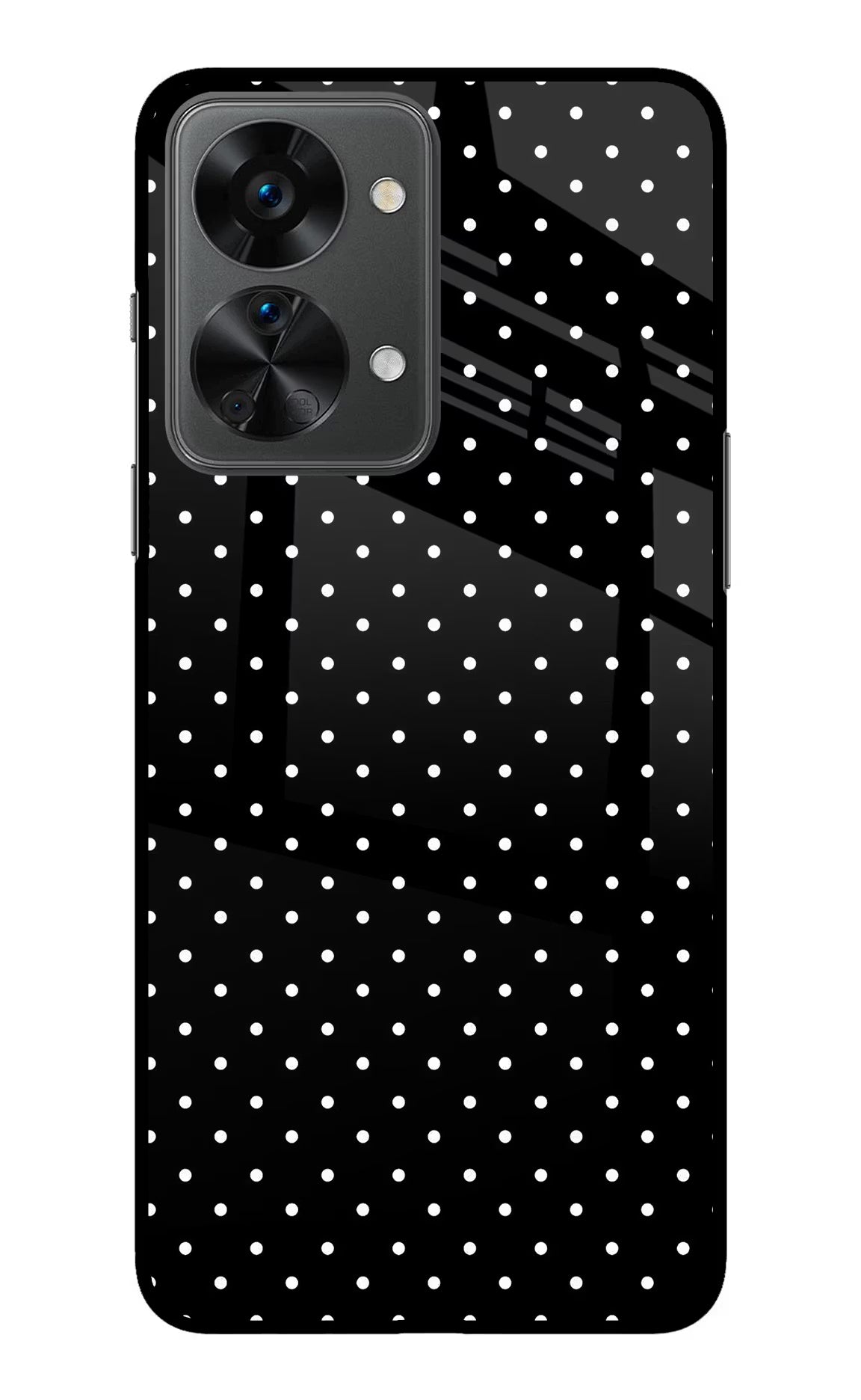 White Dots OnePlus Nord 2T 5G Glass Case Back Cover by Casekaro