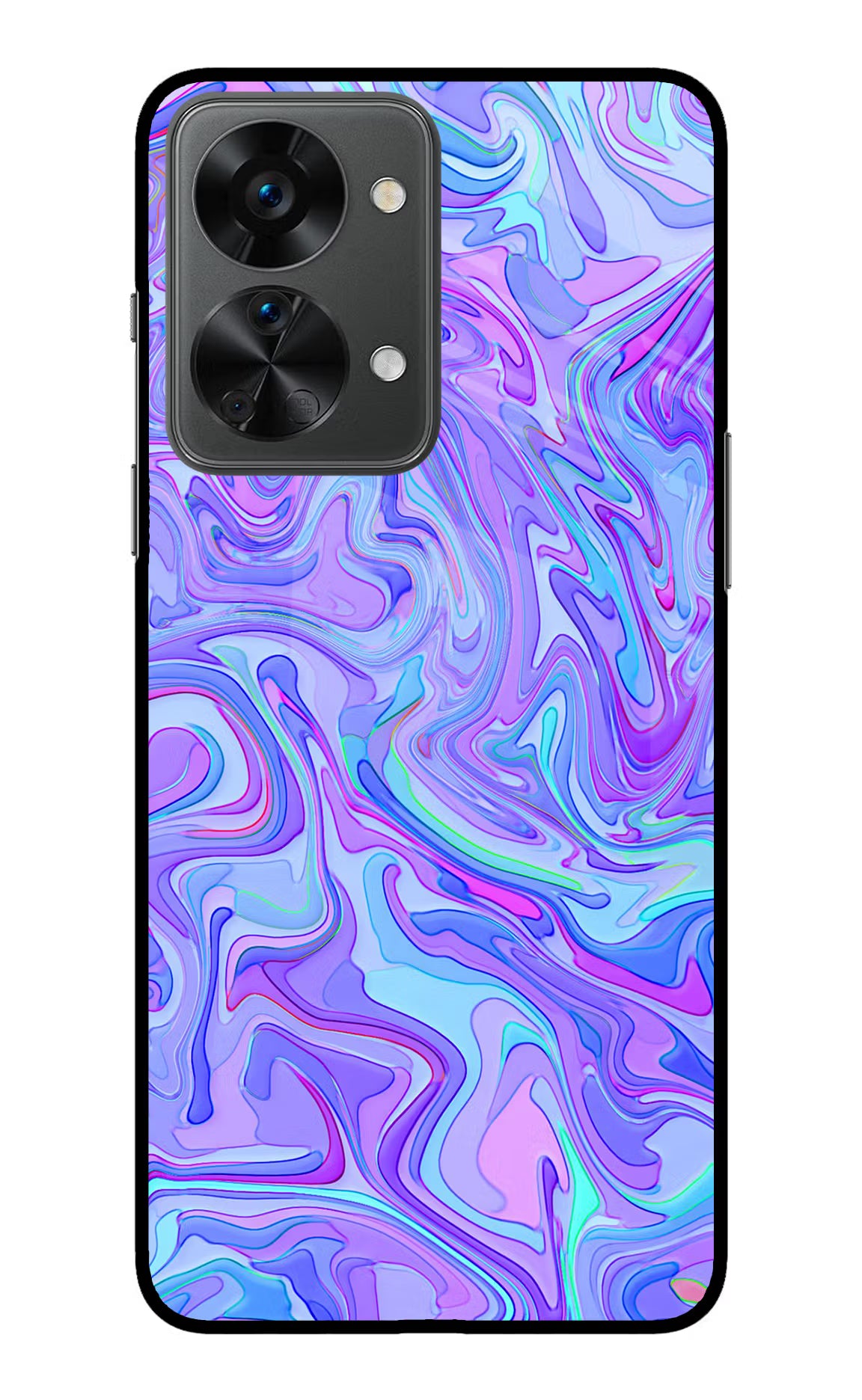 Glitter OnePlus Nord 2T 5G Glass Case Back Cover by Casekaro