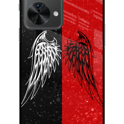 Wings OnePlus Nord 2T 5G Glass Case Back Cover by Casekaro