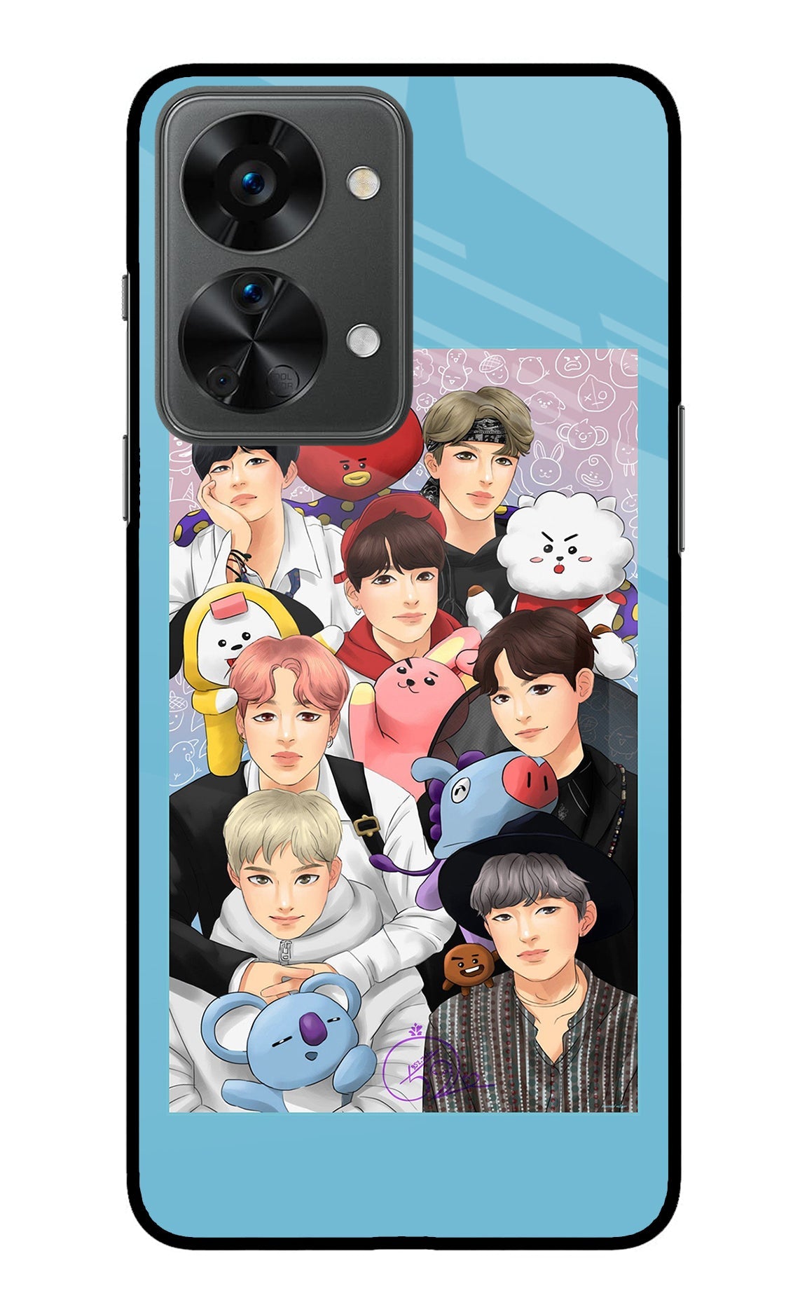 BTS with animals OnePlus Nord 2T 5G Back Cover