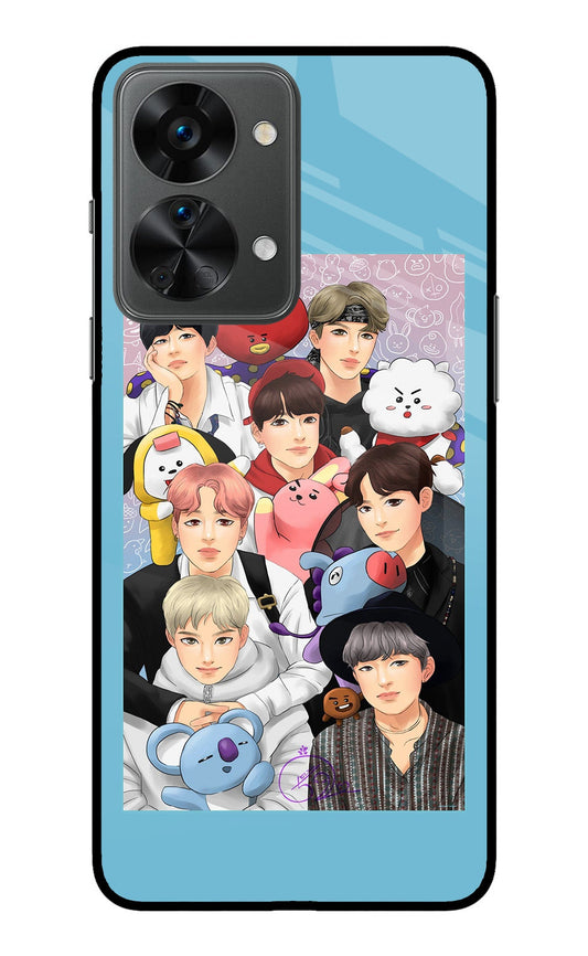 BTS with animals OnePlus Nord 2T 5G Glass Case