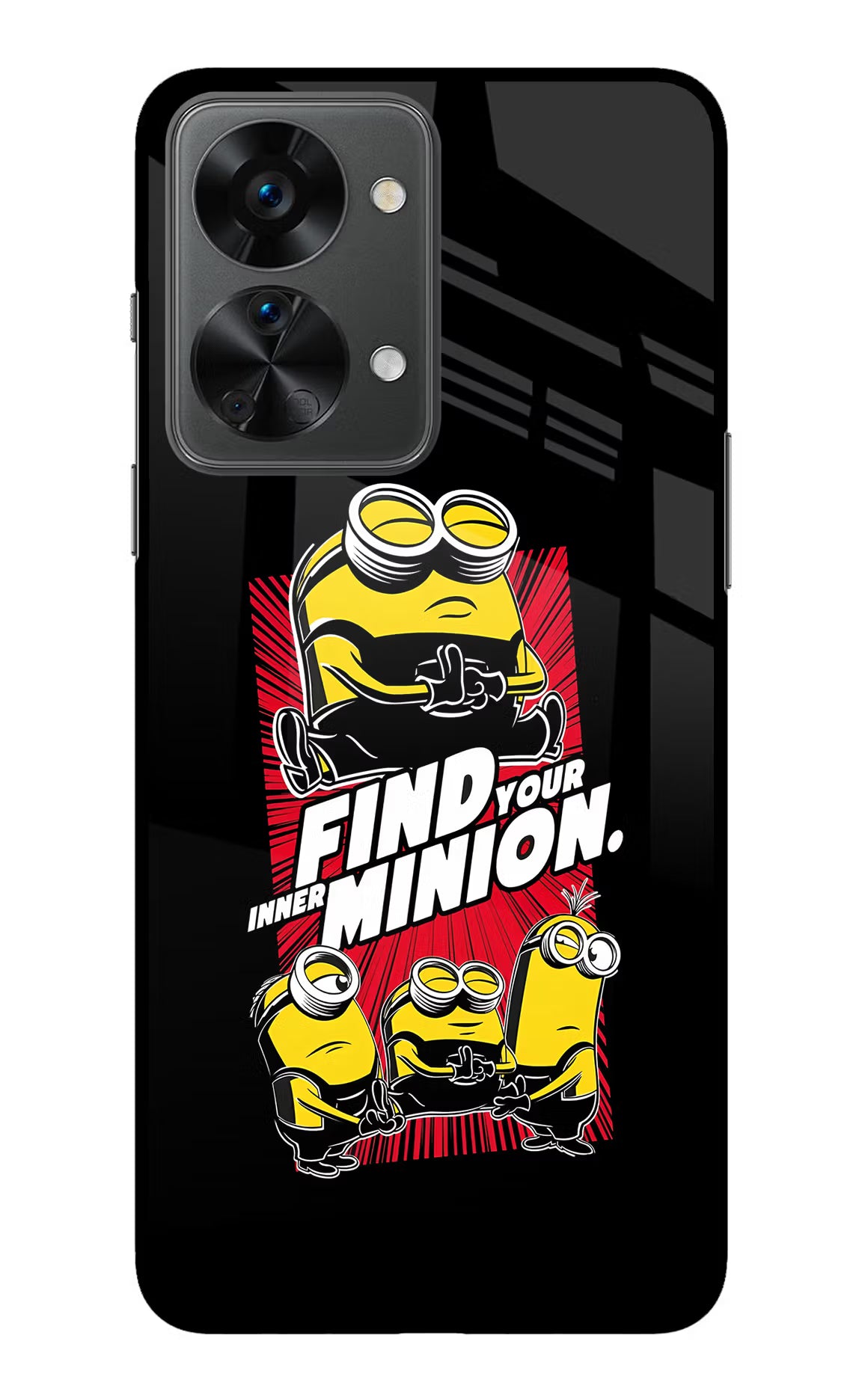 Find your inner Minion OnePlus Nord 2T 5G Glass Case Back Cover by Casekaro