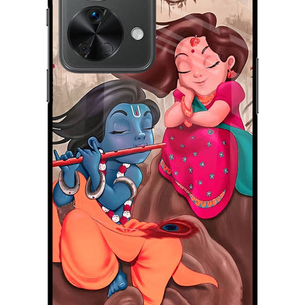 Radhe Krishna OnePlus Nord 2T 5G Glass Case Back Cover by Casekaro