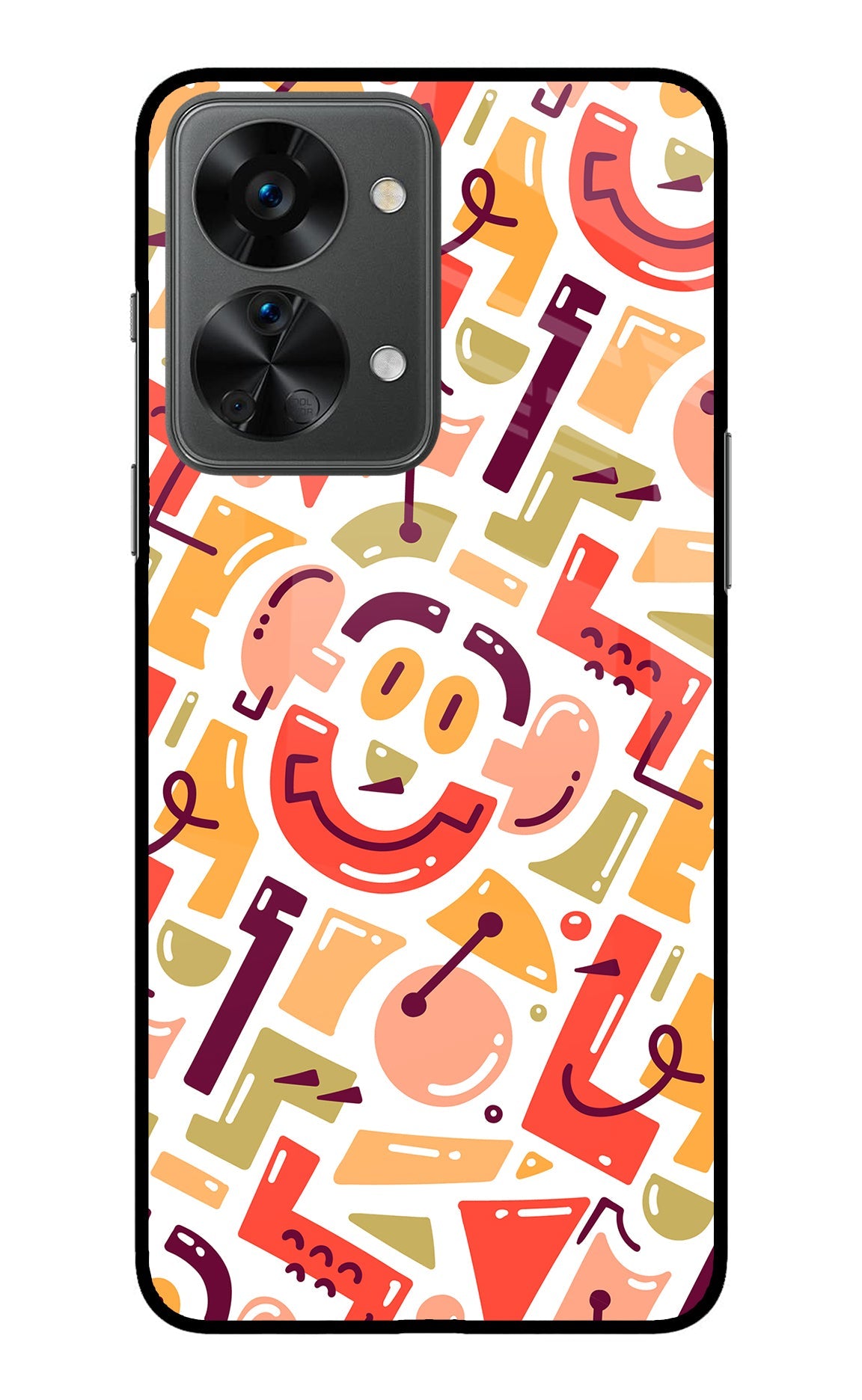 Doodle Pattern OnePlus Nord 2T 5G Glass Case