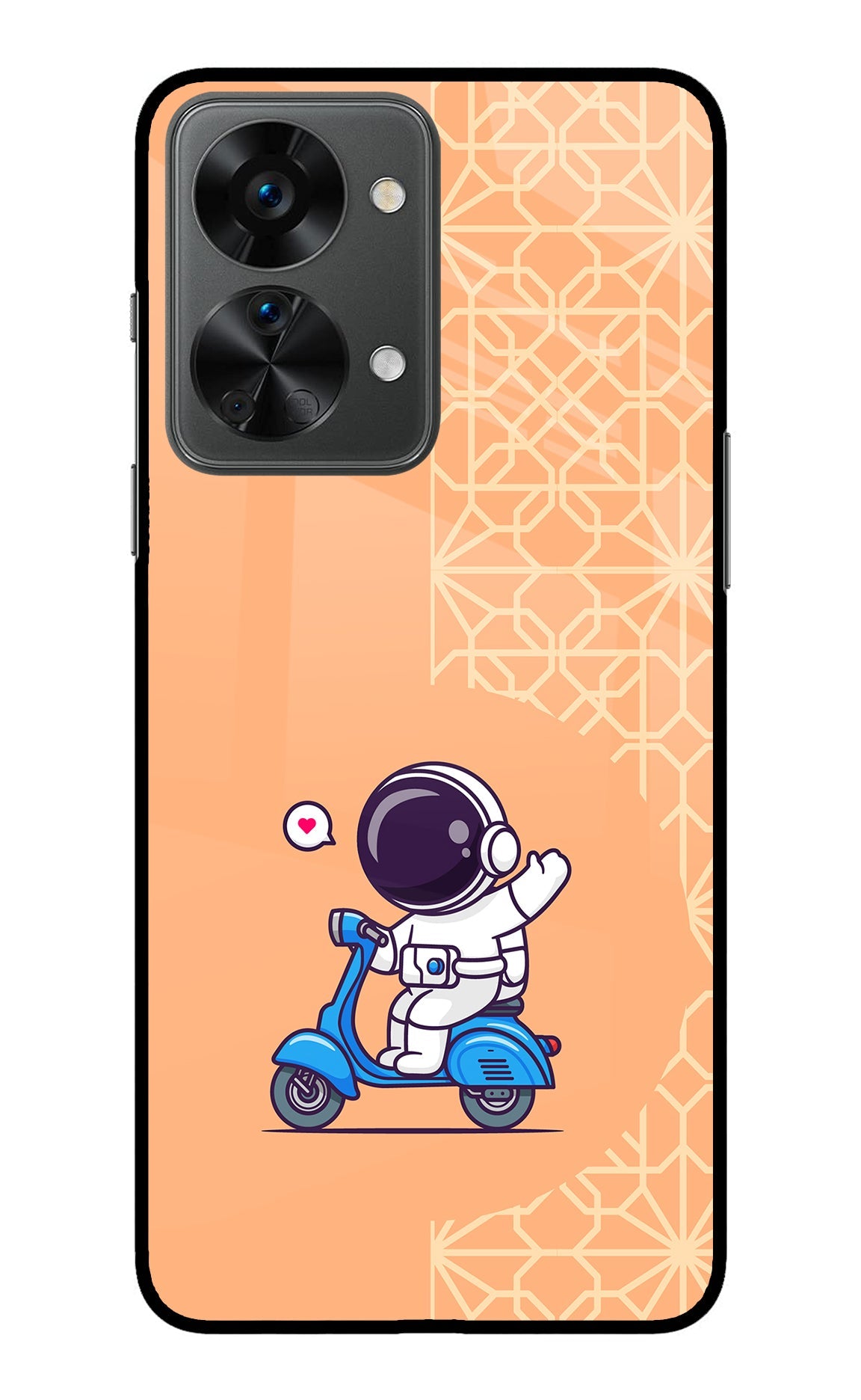 Cute Astronaut Riding OnePlus Nord 2T 5G Glass Case