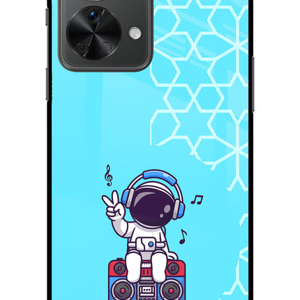 Cute Astronaut Chilling OnePlus Nord 2T 5G Glass Case