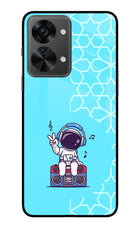 Cute Astronaut Chilling OnePlus Nord 2T 5G Glass Case