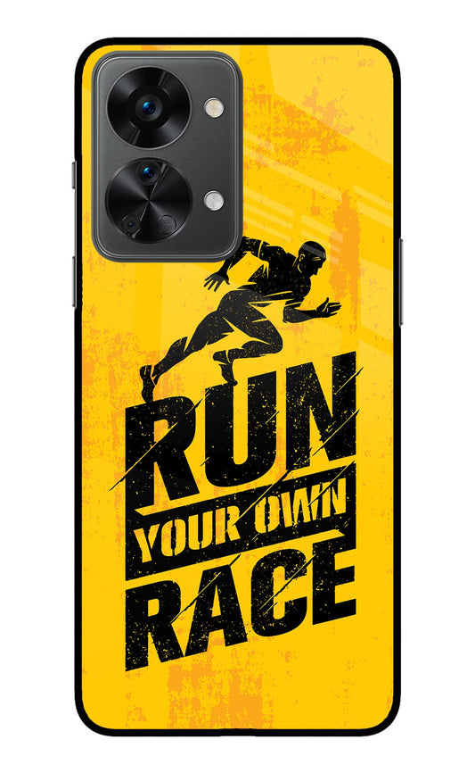 Run Your Own Race OnePlus Nord 2T 5G Glass Case