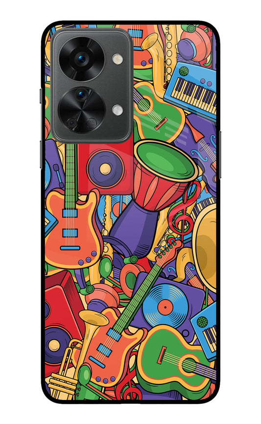 Music Instrument Doodle OnePlus Nord 2T 5G Glass Case