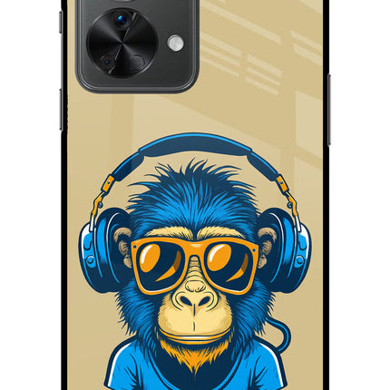 Monkey Headphone OnePlus Nord 2T 5G Glass Case Back Cover by Casekaro