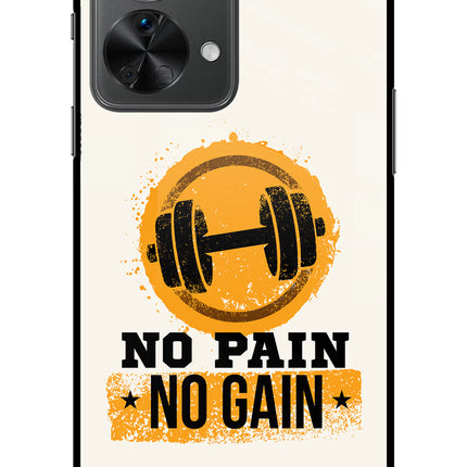 No Pain No Gain OnePlus Nord 2T 5G Glass Case Back Cover by Casekaro
