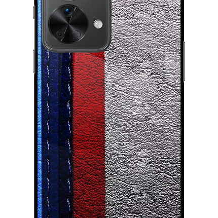 BMW Stripes OnePlus Nord 2T 5G Glass Case Back Cover by Casekaro