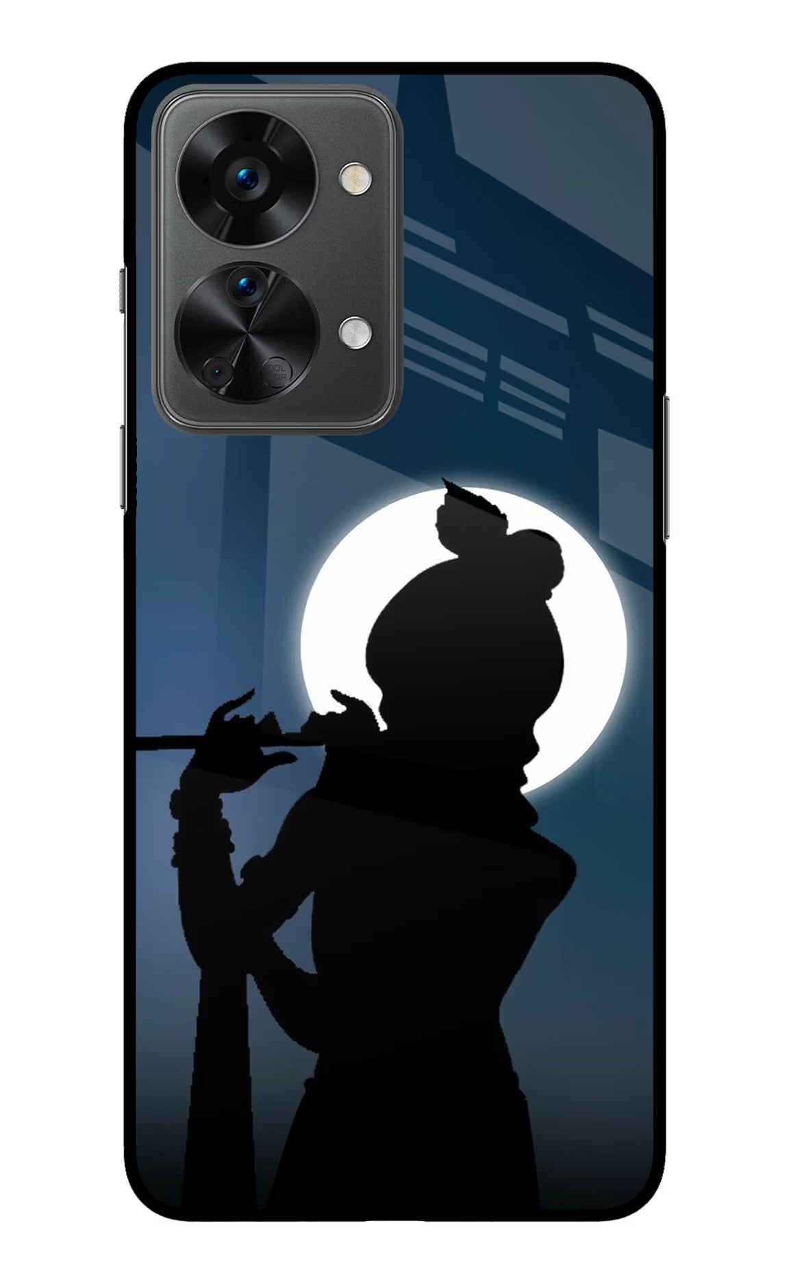 Shri Krishna Silhouette OnePlus Nord 2T 5G Glass Case Back Cover by Casekaro