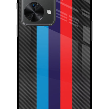 BMW Stripes Pattern OnePlus Nord 2T 5G Glass Case Back Cover by Casekaro