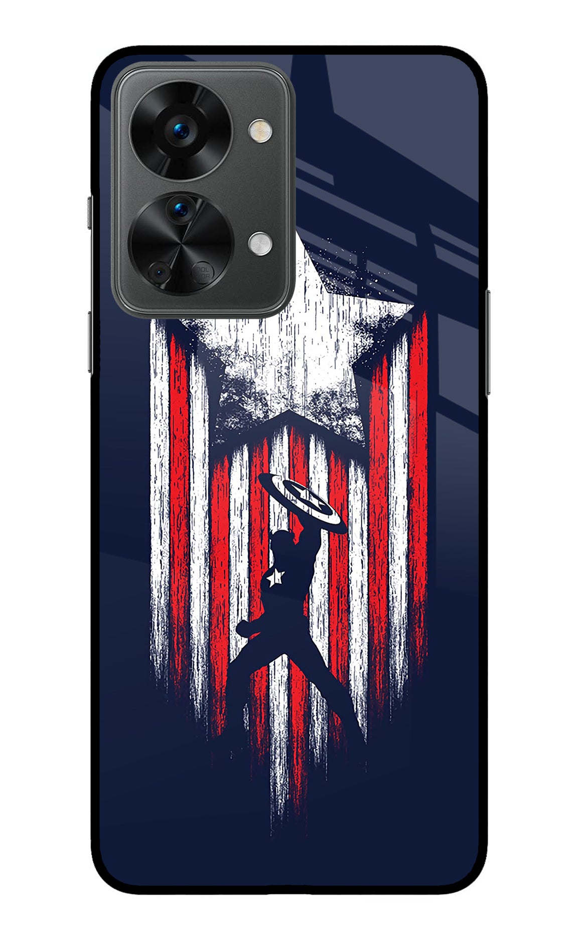 Captain America Marvel Art OnePlus Nord 2T 5G Glass Case