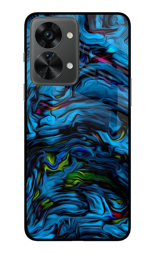 Dark Blue Abstract OnePlus Nord 2T 5G Glass Case