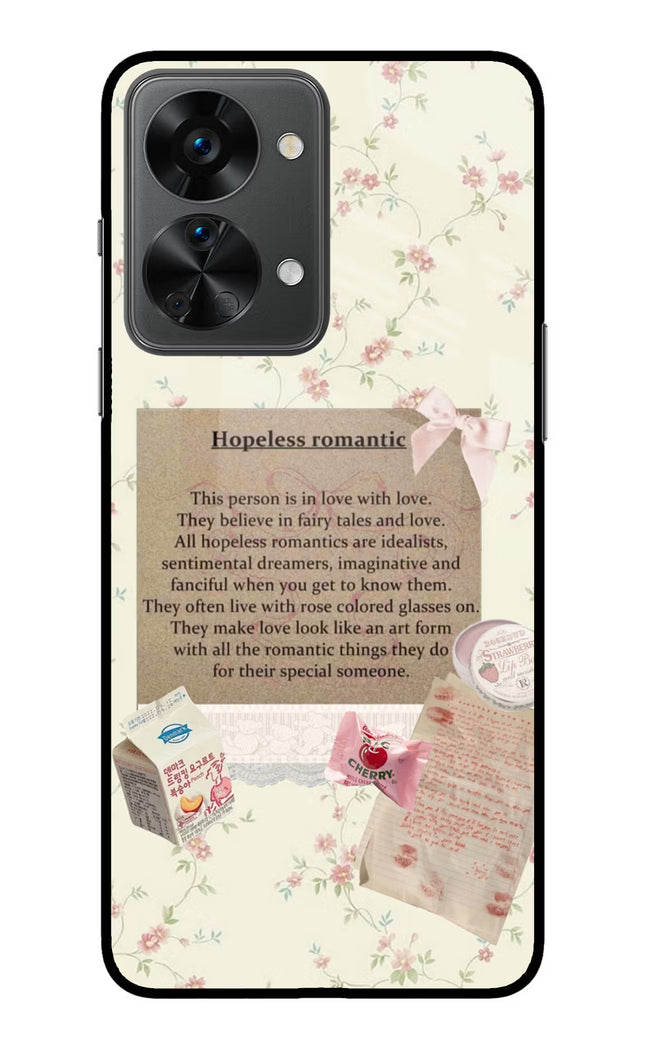 Hopeless Romantic OnePlus Nord 2T 5G Glass Case