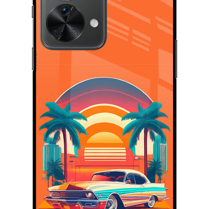 Palm Drive 80s OnePlus Nord 2T 5G Glass Case