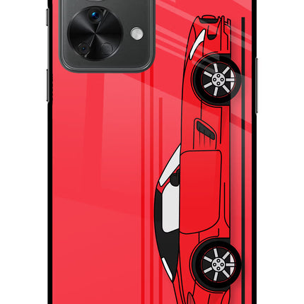 Red Velocity OnePlus Nord 2T 5G Glass Case