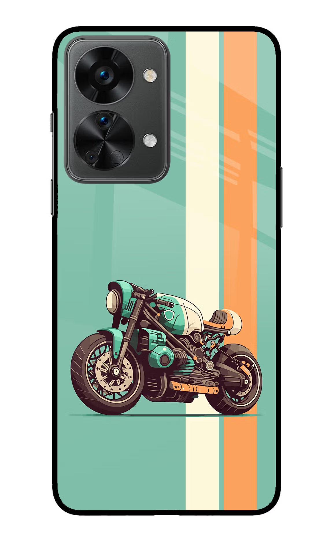 Striped Moto Drift OnePlus Nord 2T 5G Glass Case