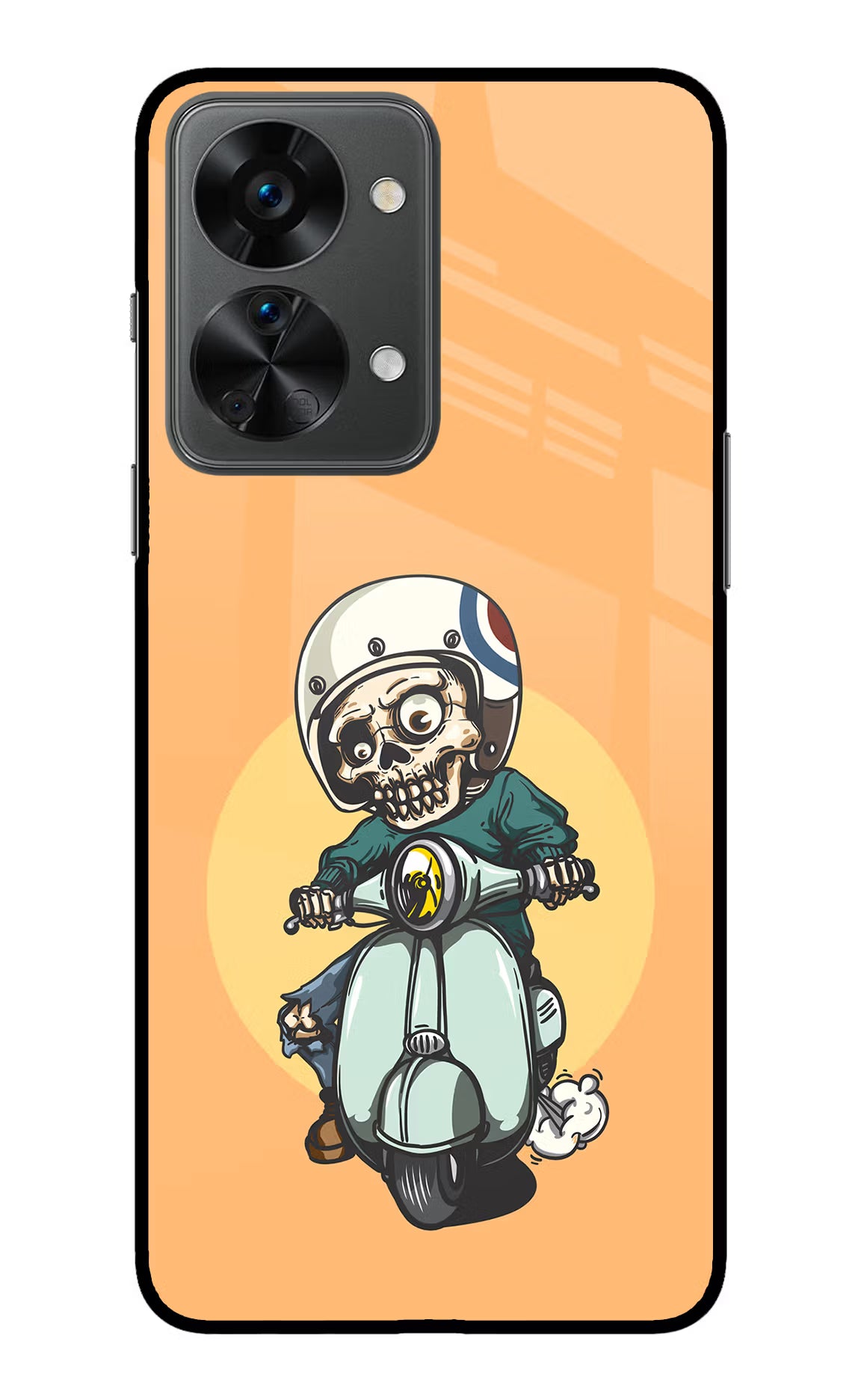 Undead Biker OnePlus Nord 2T 5G Glass Case Back Cover by Casekaro