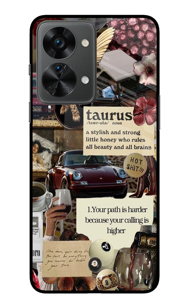 Taurus Zodiac OnePlus Nord 2T 5G Glass Case