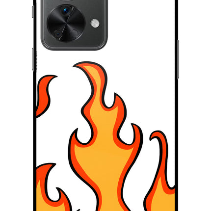 Fired Up – White OnePlus Nord 2T 5G Glass Case