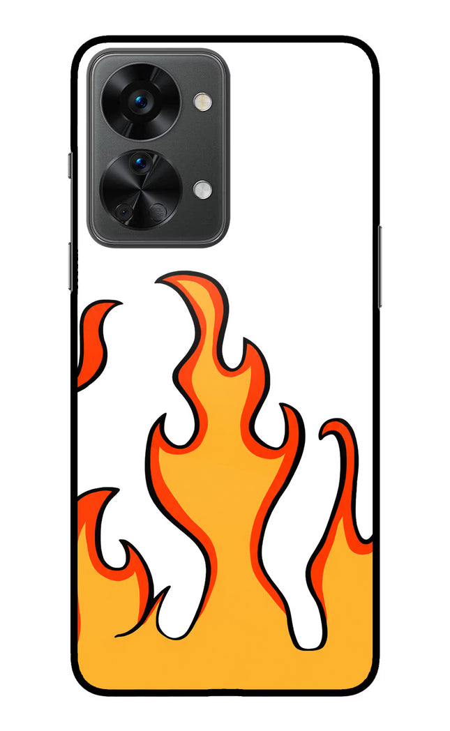 Fired Up – White OnePlus Nord 2T 5G Glass Case