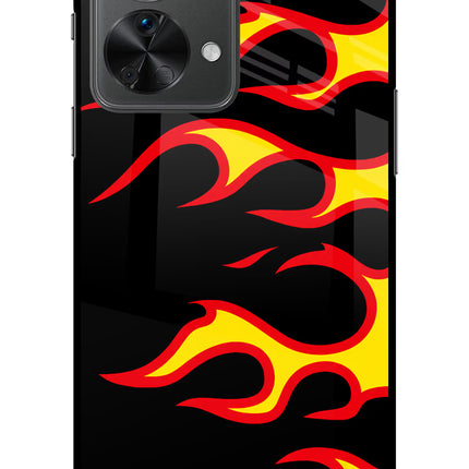Side Sweep Flames OnePlus Nord 2T 5G Glass Case