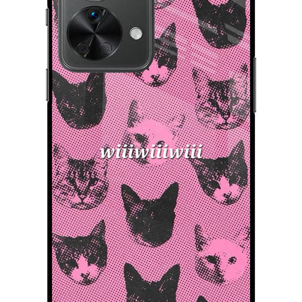 Pink Cats OnePlus Nord 2T 5G Glass Case