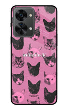 Pink Cats OnePlus Nord 2T 5G Glass Case