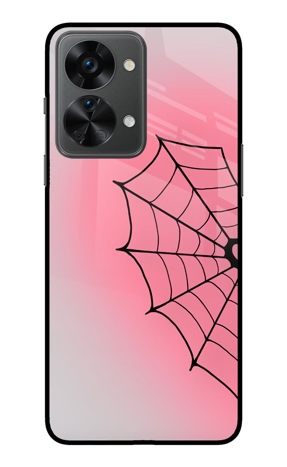 Pink Web OnePlus Nord 2T 5G Glass Case