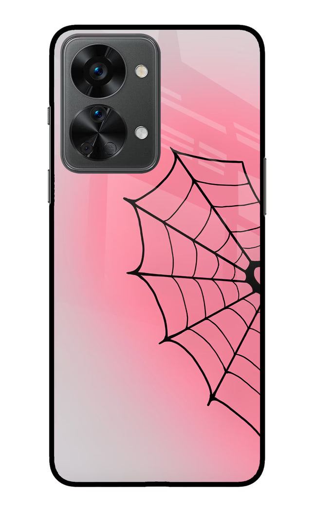 Pink Web OnePlus Nord 2T 5G Glass Case