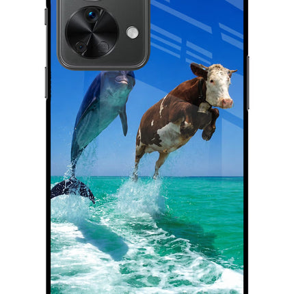 Dolphin vs Cow OnePlus Nord 2T 5G Glass Case