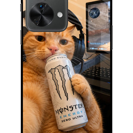 Gamer Cat Energy OnePlus Nord 2T 5G Glass Case