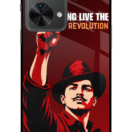 Bhagat Singh Revolution OnePlus Nord 2T 5G Glass Case Back Cover by Casekaro