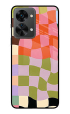 Wavy Grid OnePlus Nord 2T 5G Glass Case