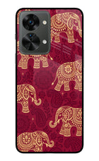 Maroon Elephant OnePlus Nord 2T 5G Glass Case