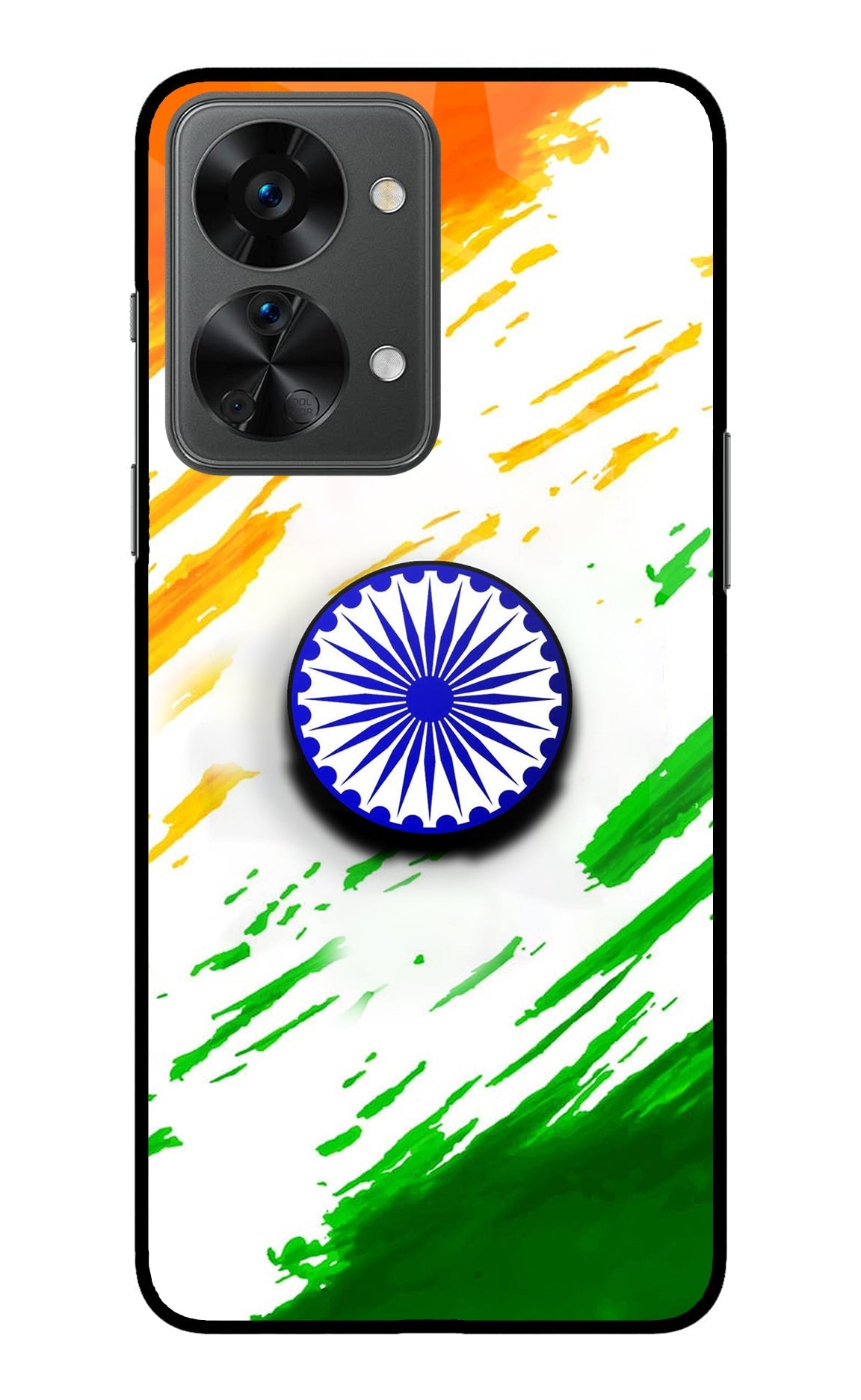 Indian Flag Ashoka Chakra OnePlus Nord 2T 5G Glass Case