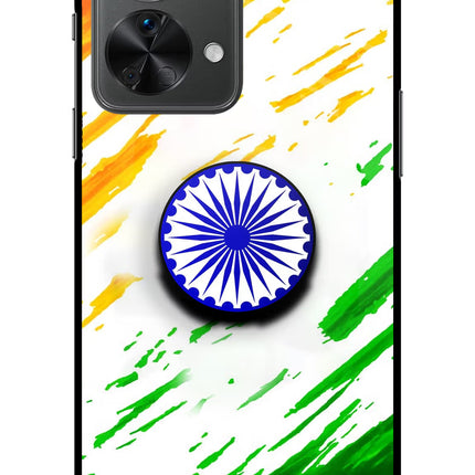 Indian Flag Ashoka Chakra OnePlus Nord 2T 5G Glass Case