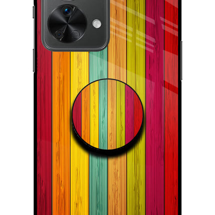 Multicolor Wooden OnePlus Nord 2T 5G Pop Case by Casekaro