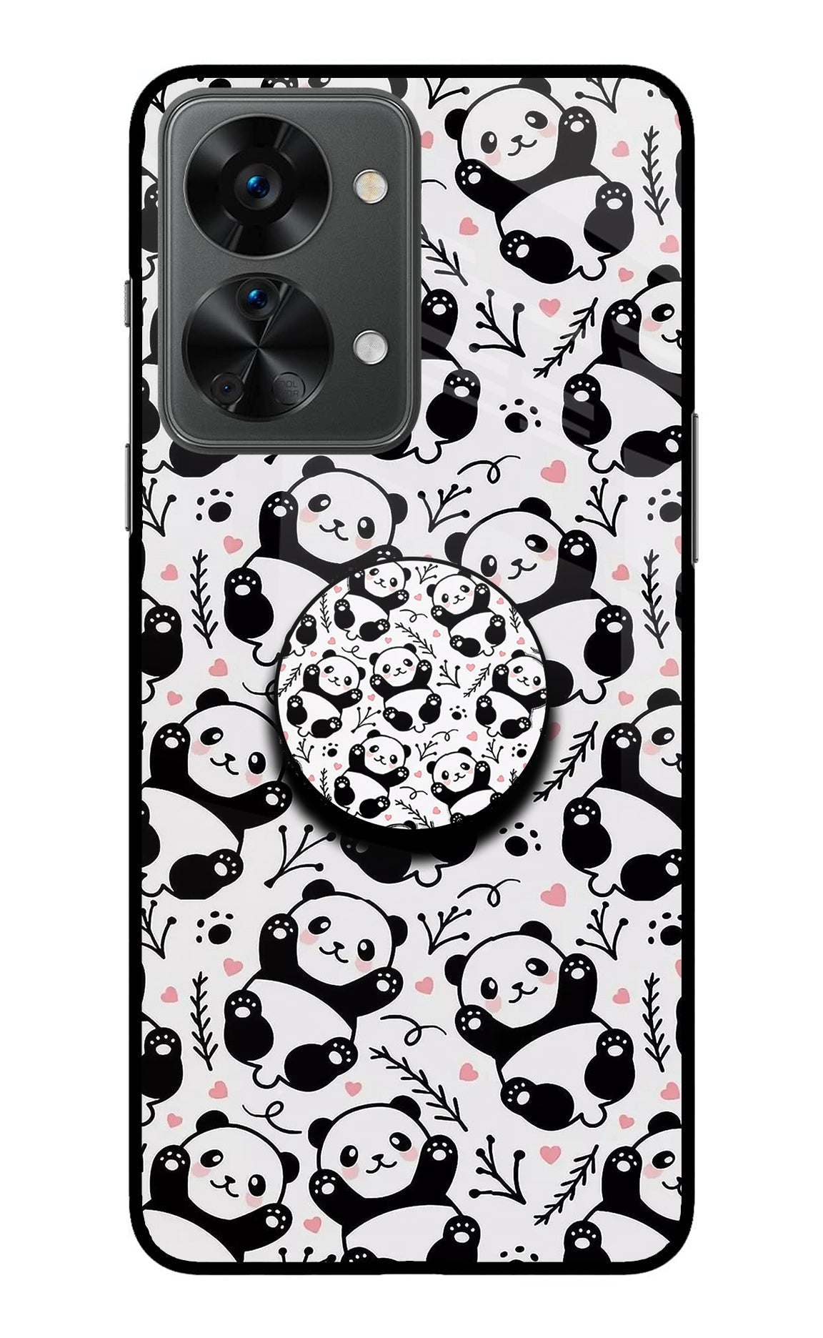 Cute Panda OnePlus Nord 2T 5G Glass Case