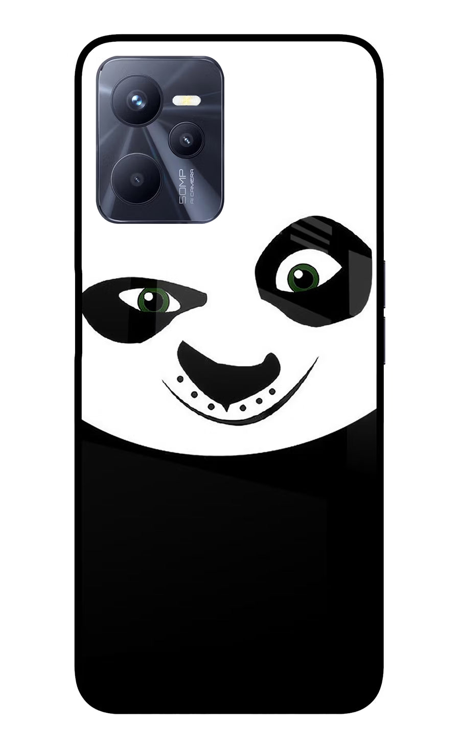 Panda Realme C35 Back Cover, Glass case