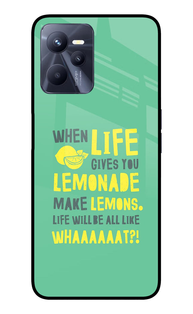 Quote Realme C35 Glass Case Back Cover by Casekaro